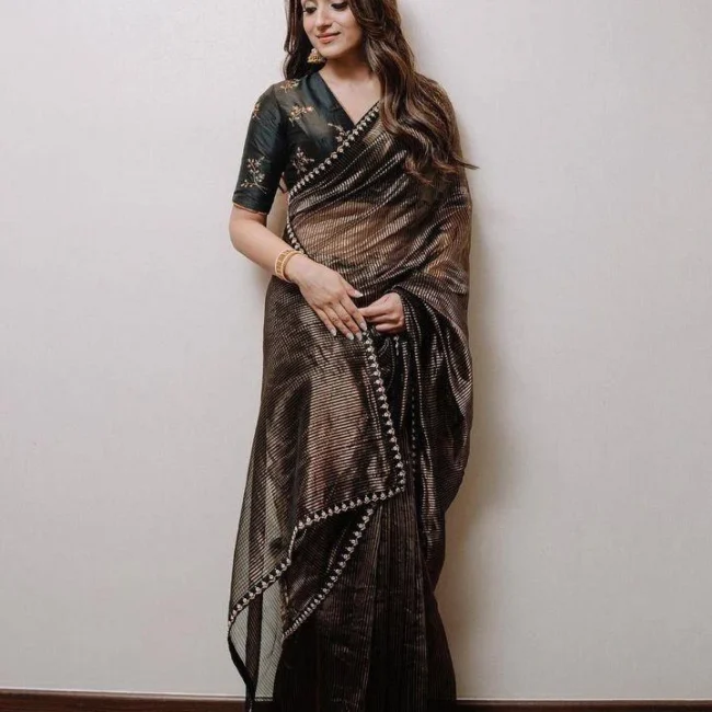 Gold Tissue Zari Saree
